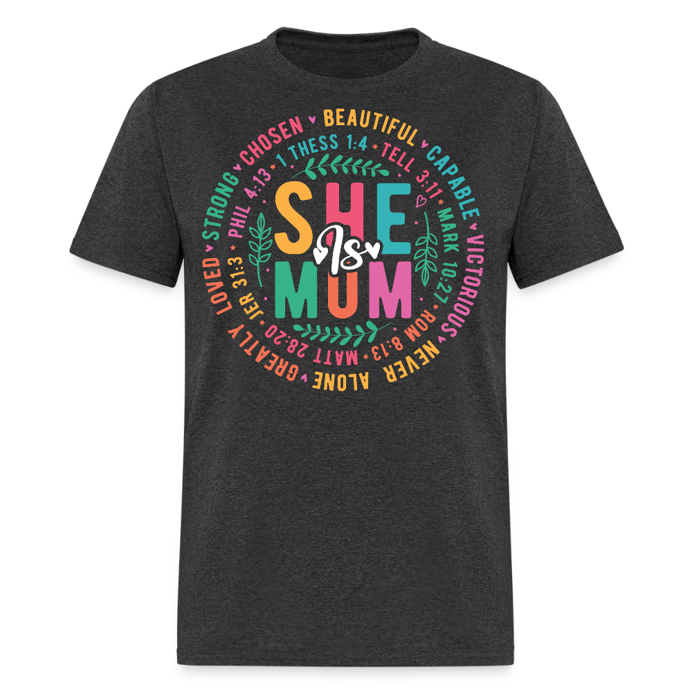 Christian Mom Tee With Bible Verses Religious Mom T-shirt - heather black