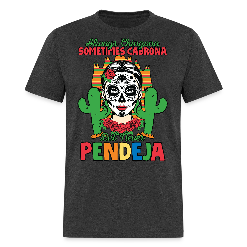 DÃa De Los Muertos Sugar Skull Tee Chingona T-shirt For Women - heather black