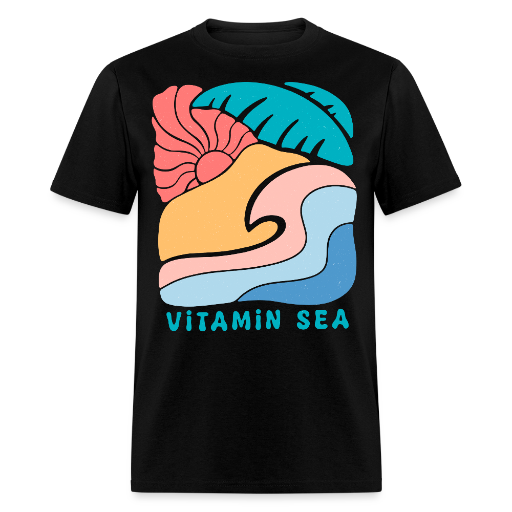 Vitamin Sea Ocean Beach Vacation T-shirt - black
