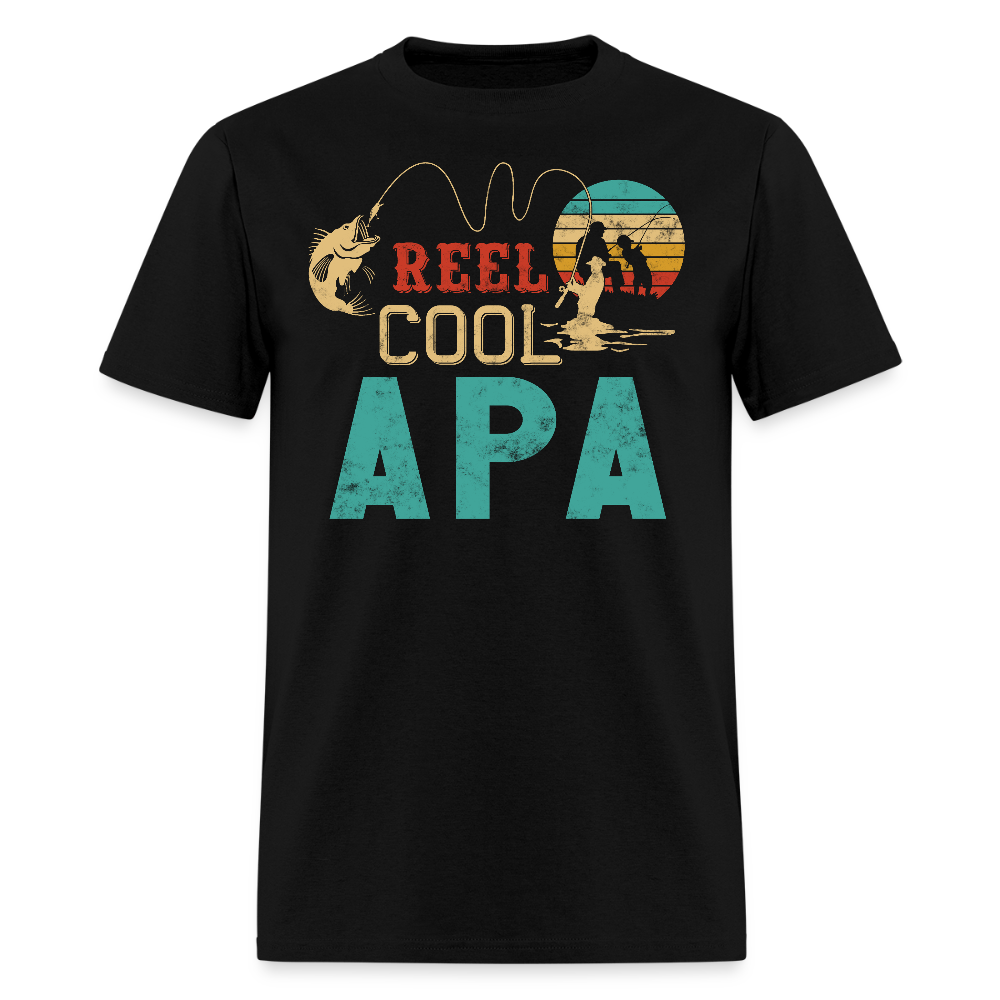 Reel Cool Apa Fisherman Gifts T-shirt - black