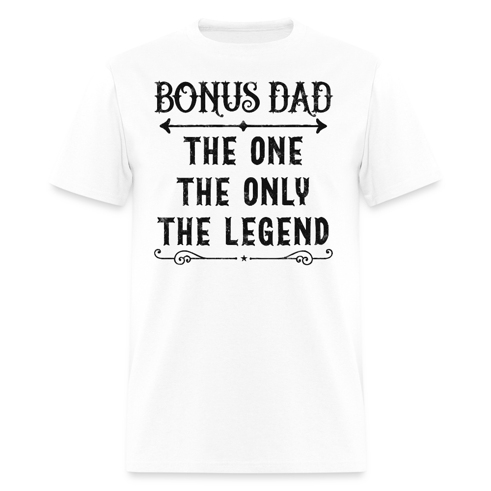 The Legend Bonus Dad Father’s Day Gift For Stepdad T-shirt - white
