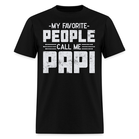 Best Gifts For Dads Called Papi T-shirt - black