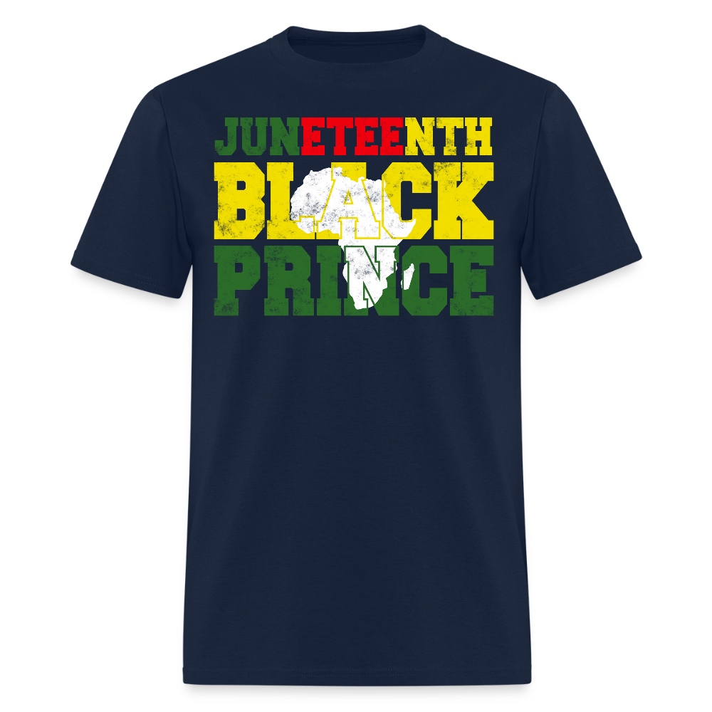 Black Prince Juneteenth Tee Freedom Day Black Pride T-Shirt - navy