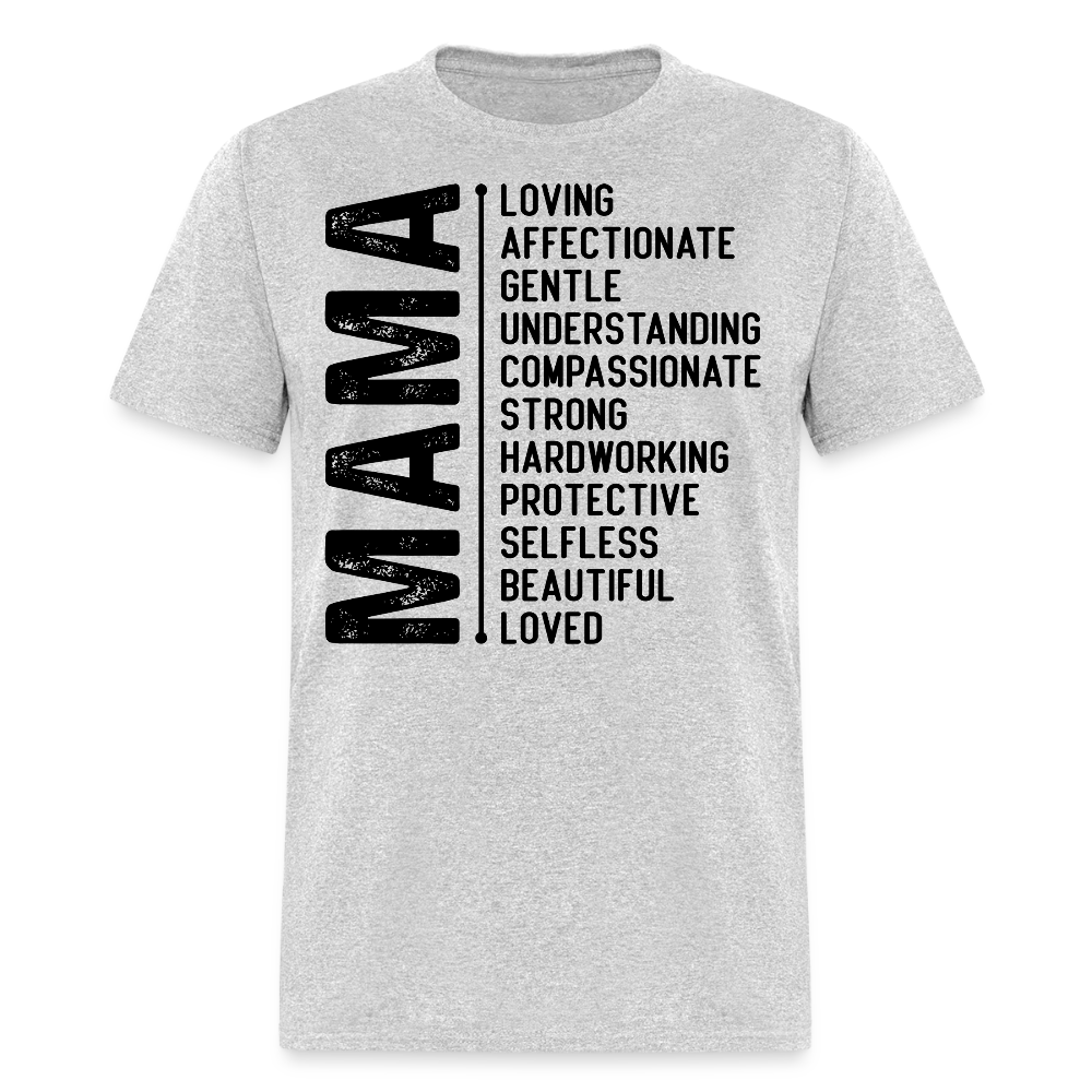 Sentimental Mom Graphic Tee Mama Definition T-shirt - heather gray