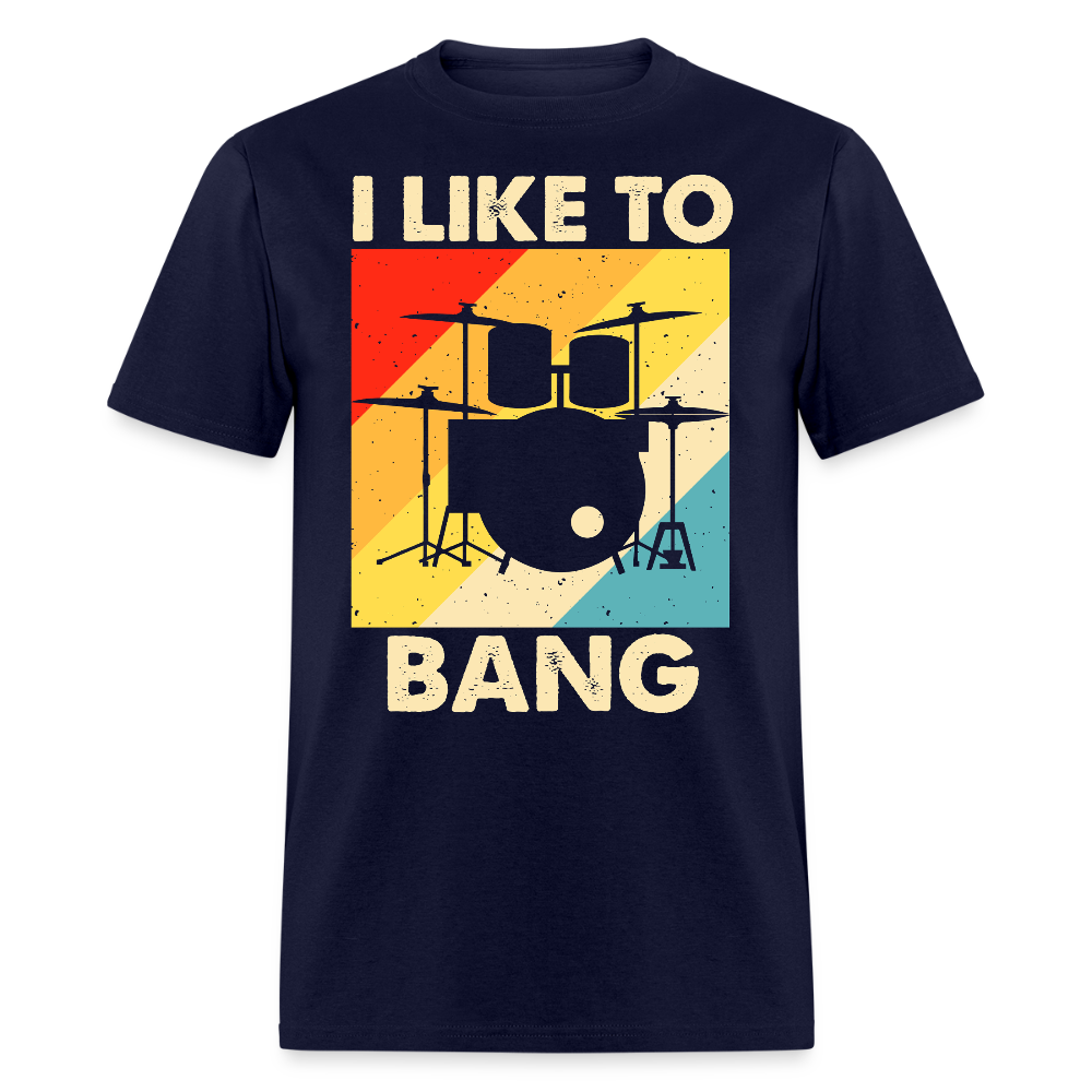 Retro Drum Kit Tee For Musicians T-shirt - navy