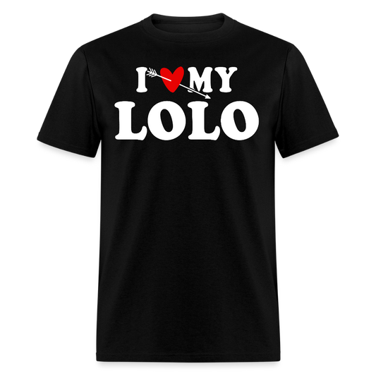I Love My Lolo Filipino Family Gift T-shirt - black