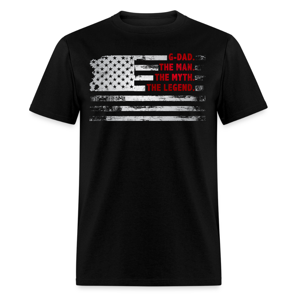 The Man The Myth The Legend Patriotic G-Dad T-shirt - black