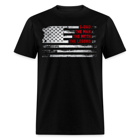 The Man The Myth The Legend Patriotic G-Dad T-shirt - black