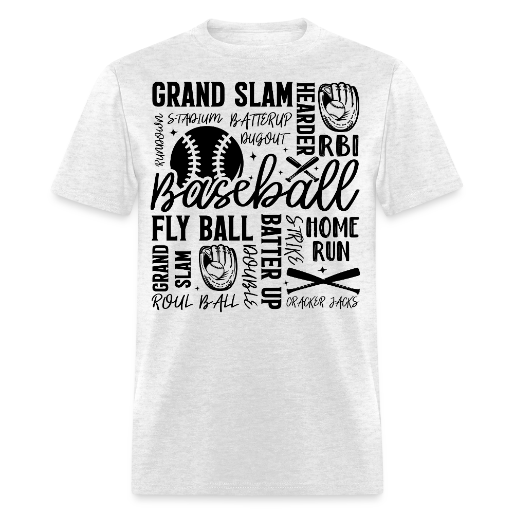 Baseball Gift Shirt For Players Funny Baseball Sayings T-shirt - light heather gray