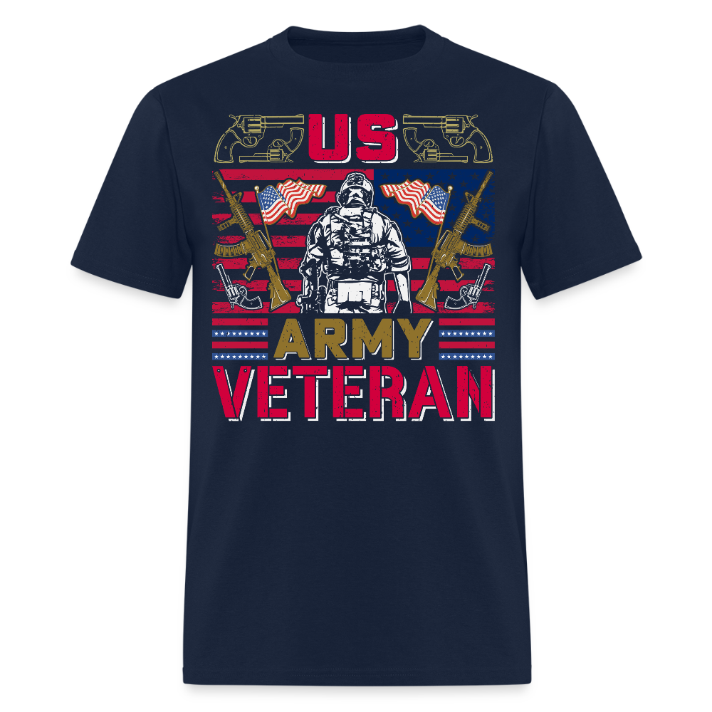 Patriotic Army Veteran Tee For Veterans Day T-Shirt - navy
