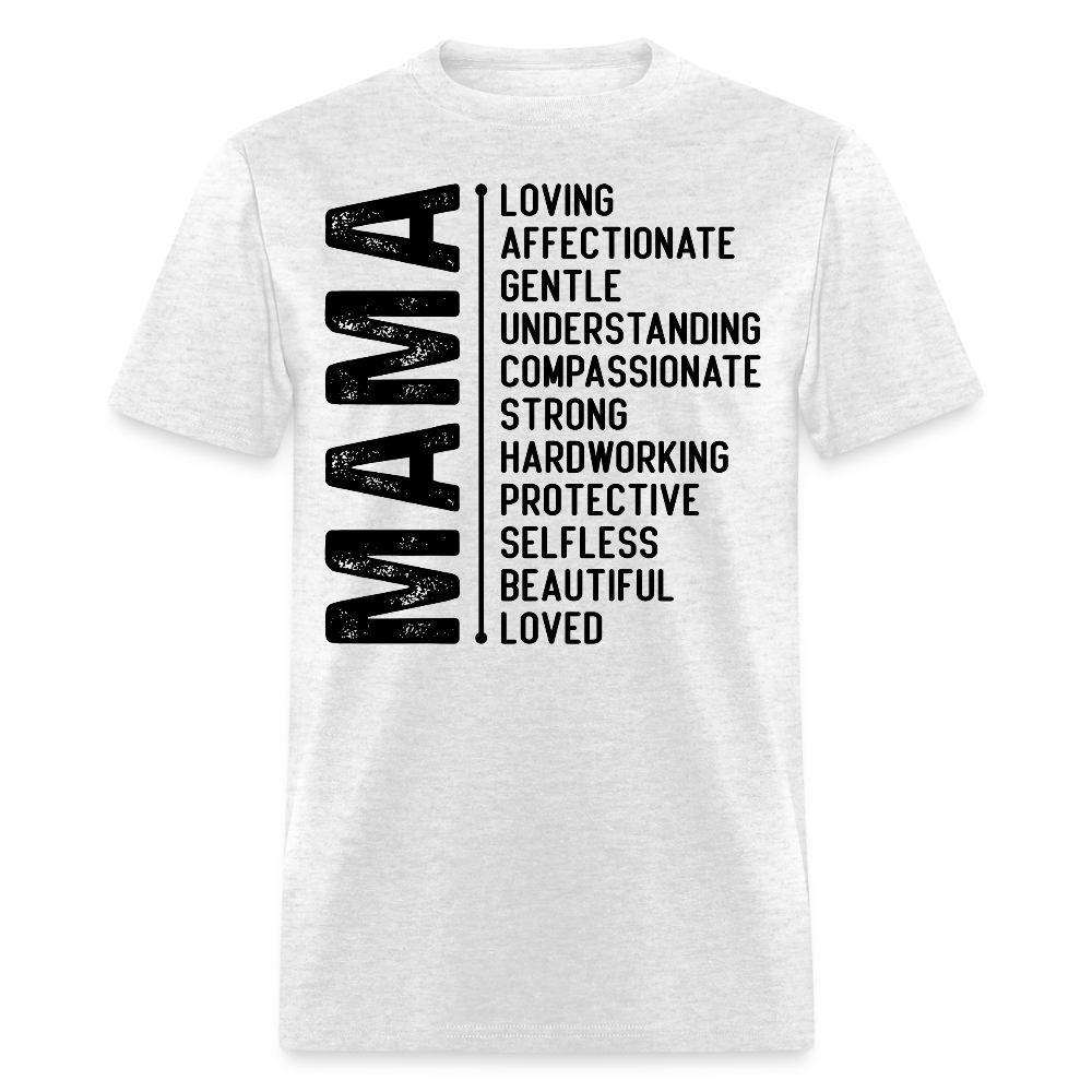 Sentimental Mom Graphic Tee Mama Definition T-shirt - light heather gray