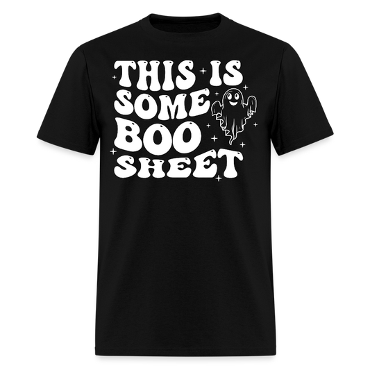 This Is Some Boo Sheet Funny Halloween Ghost T-Shirt - black