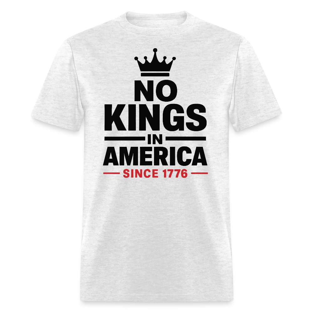 No Kings In America 1776 Patriotic T-Shirt - light heather gray