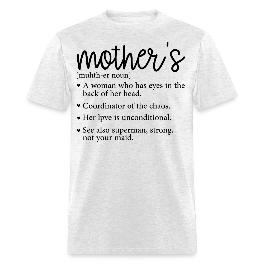 Mother's Day Gift For Mom Funny Mother Definition T-shirt - light heather gray