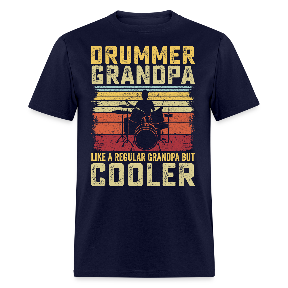Musician Gifts For Drumming Grandfathers T-shirt - navy