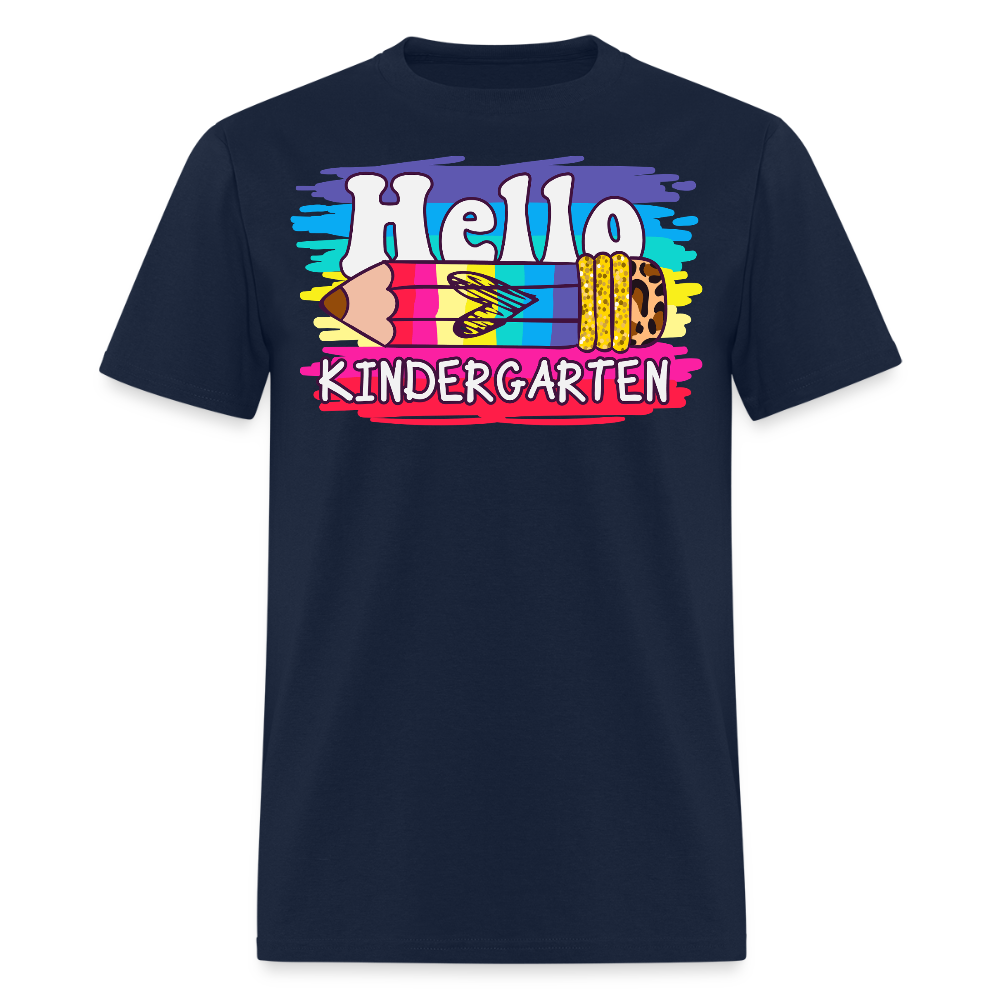Back To School Kindergarten Teacher T-Shirt - navy