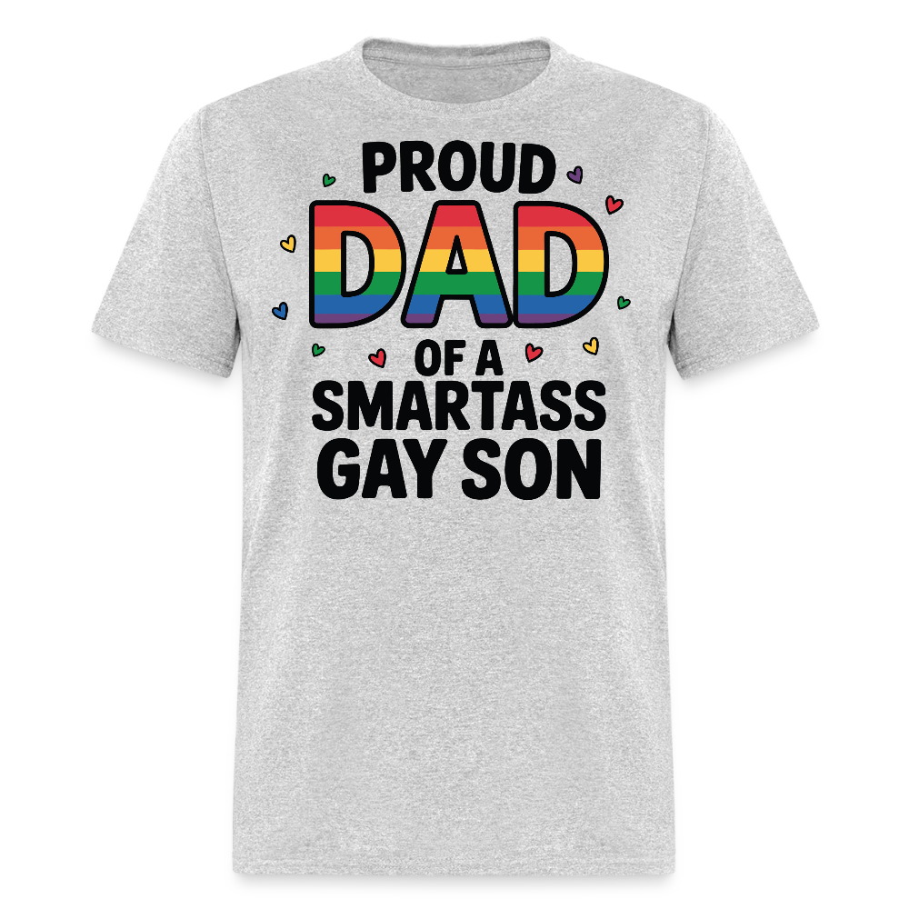 Proud Dad Of Gay Son LGBTQ Pride T-shirt - heather gray