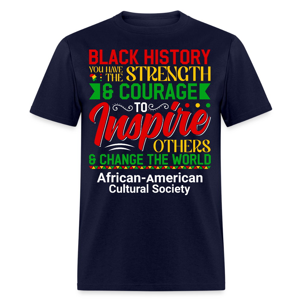 African American Empowerment Cultural Pride T-shirt - navy