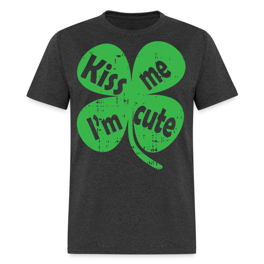Kiss Me I’m Cute Irish Festival T-shirt - heather black