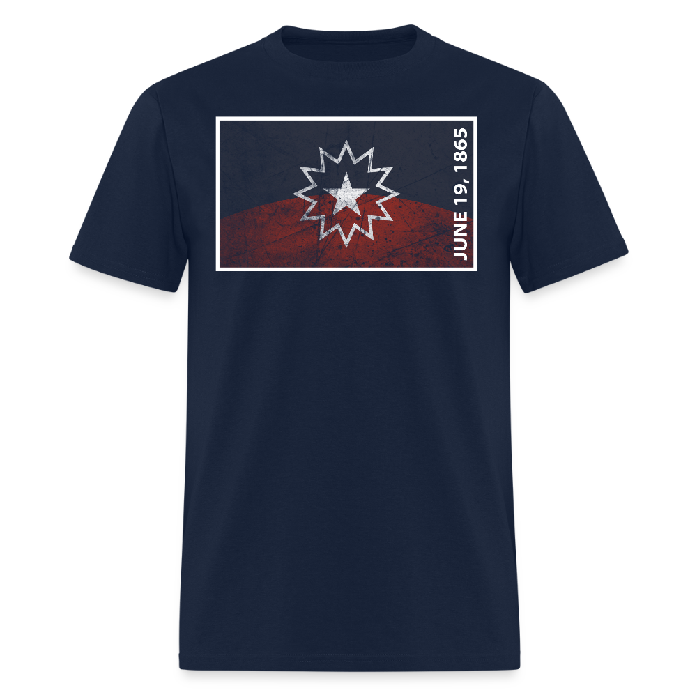 June 19 1865 Historical Juneteenth Flag T-Shirt - navy