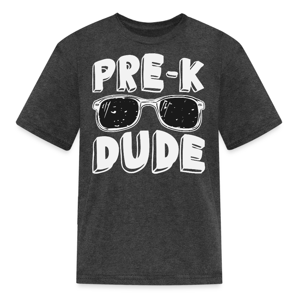 Pre K Dude Back To School T-Shirt - heather black