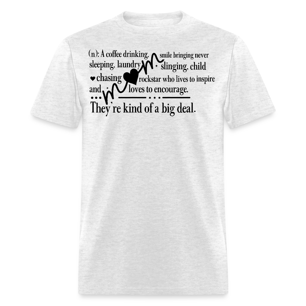 Coffee Drinking Mom Definition T-shirt - light heather gray