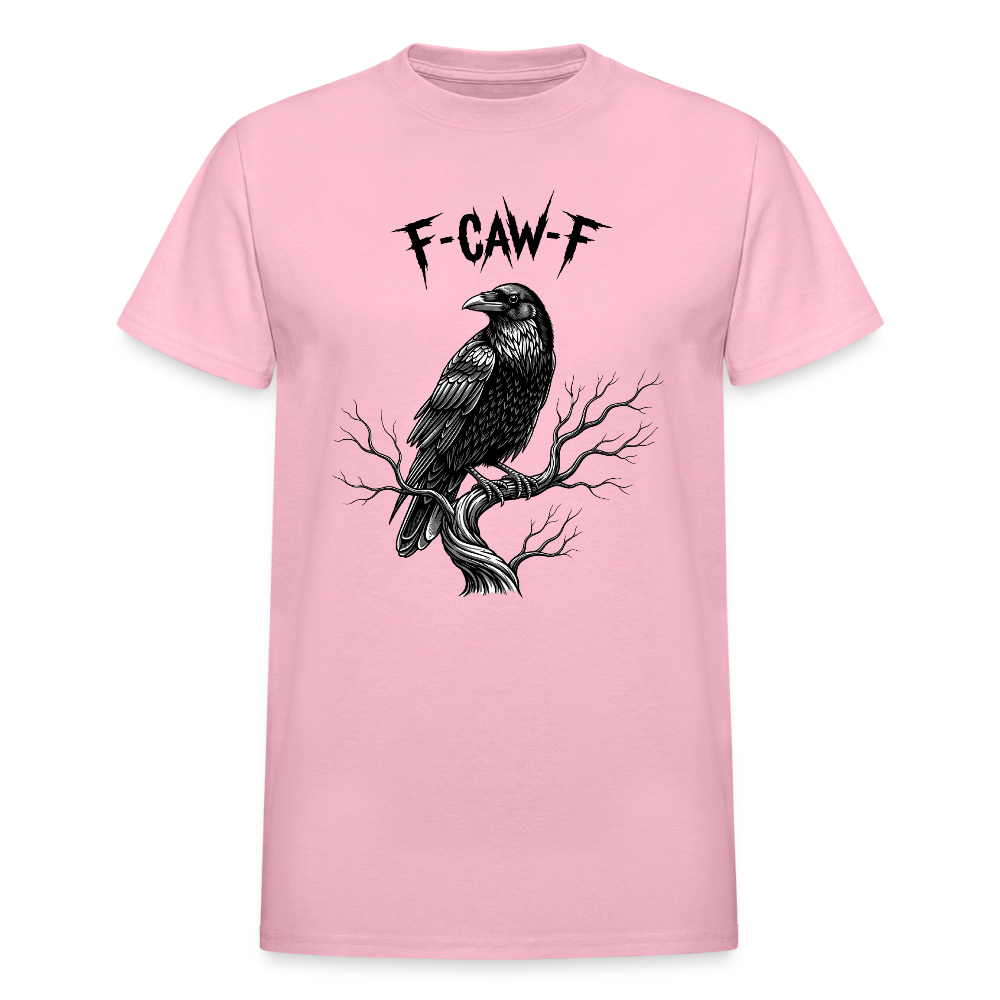 F-Caw-F Funny Black Crow For Bird Lover T-Shirt - light pink