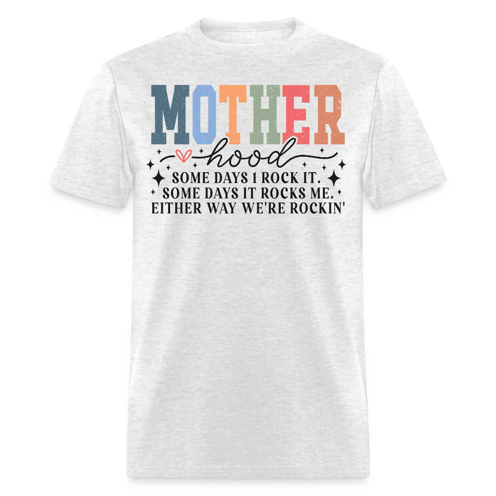 Cute Motherhood Graphic Tee Mom Life T-shirt - light heather gray