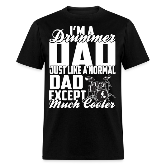 Funny Musician Drummer Dad T-shirt - black