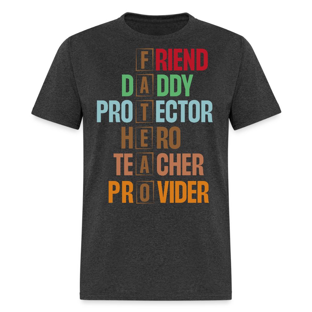 Dad Definition Tee With Meaningful Words T-shirt - heather black