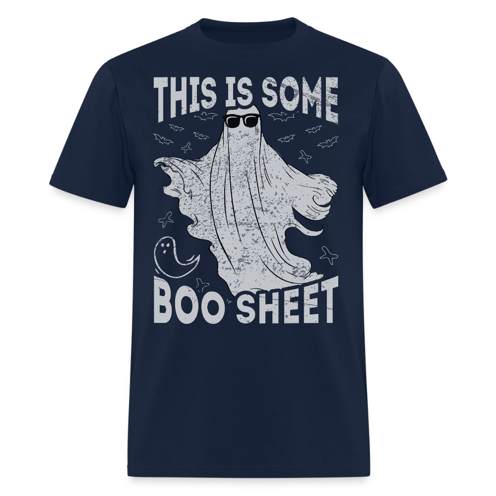 This Is Some Boo Sheet Funny Halloween T-Shirt - navy