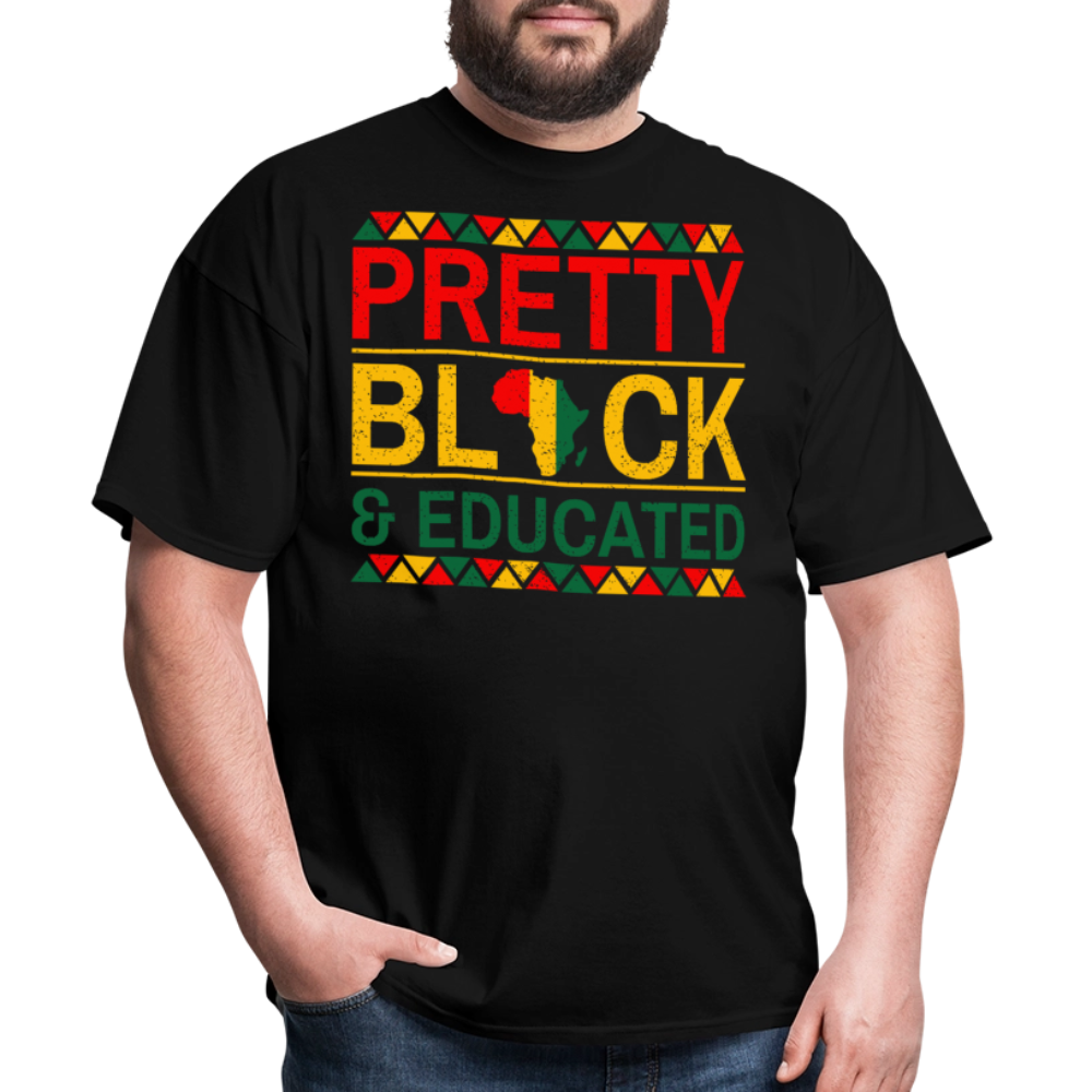 Educated Black Women Tee Pretty Black and Educated T-shirt - black