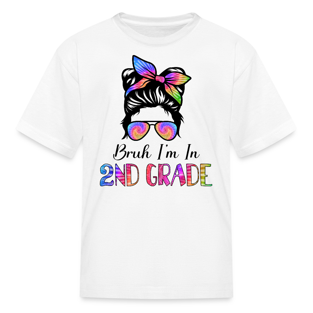 Bruh I’m In 2nd Grade Back To School Kids' T-Shirt - white