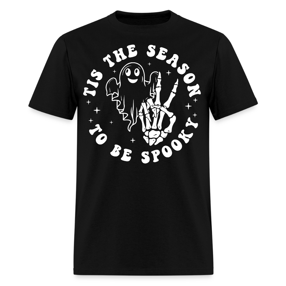 Tis the Season to Be Spooky Halloween Ghost T-Shirt - black