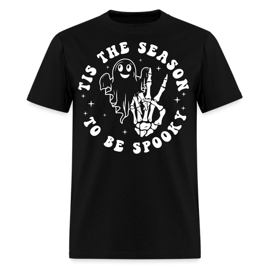 Tis the Season to Be Spooky Halloween Ghost T-Shirt - black