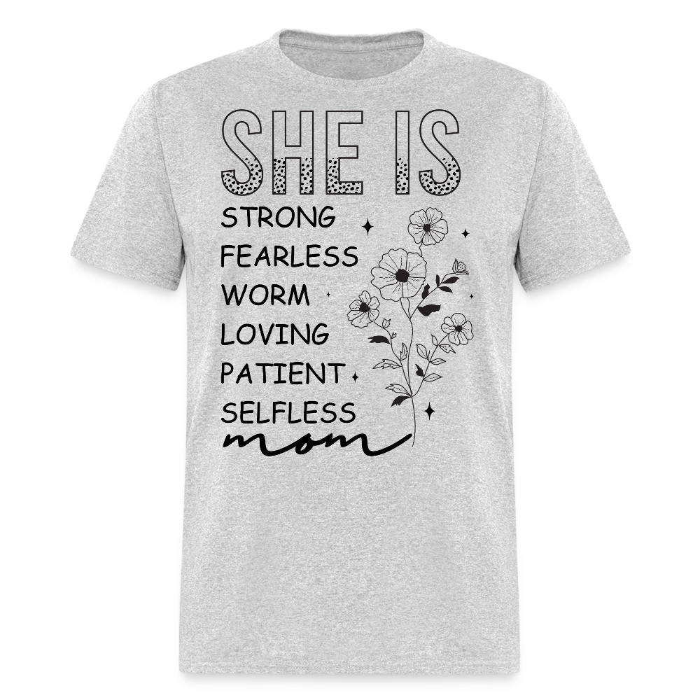 Selfless And Loving Mom Gift T-shirt - heather gray