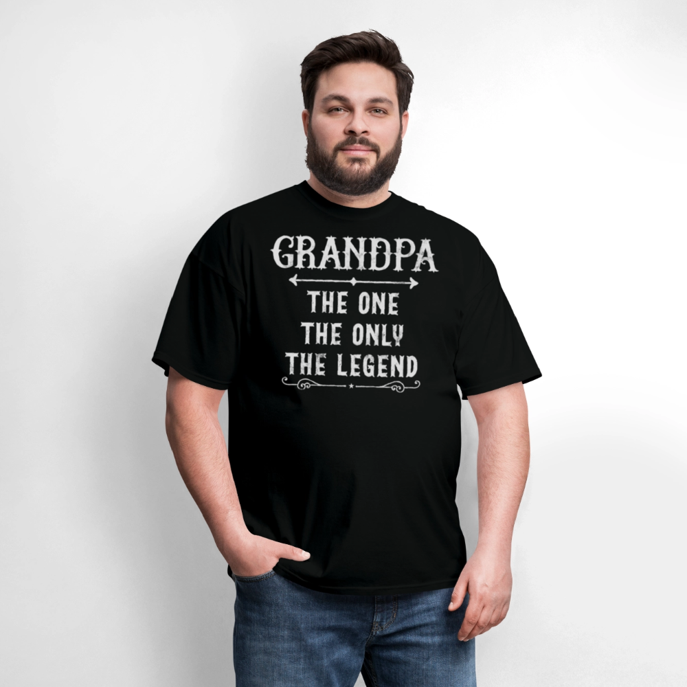Grandpa The One The Only The Legend Father’s Day Gifts T-Shirt - black