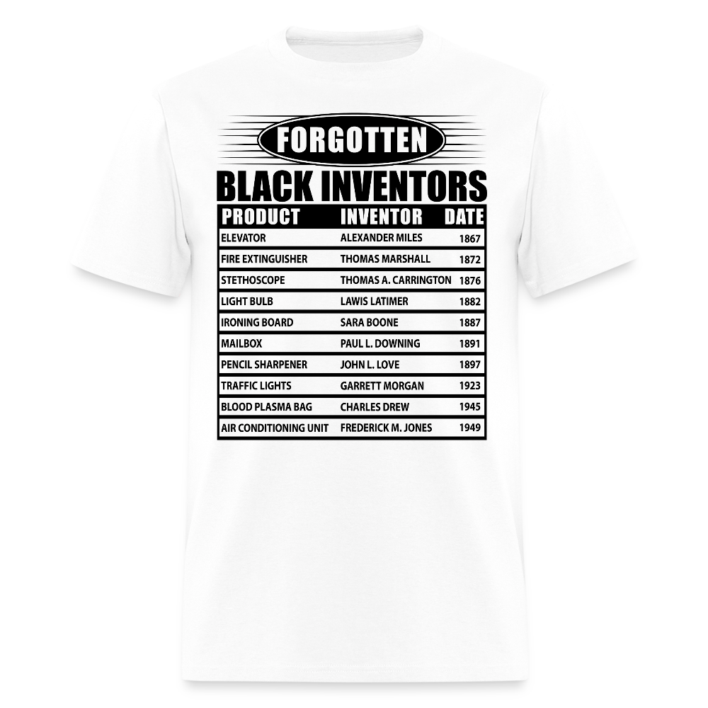 Black Inventors Tee Culturally Empowering T-Shirt - white