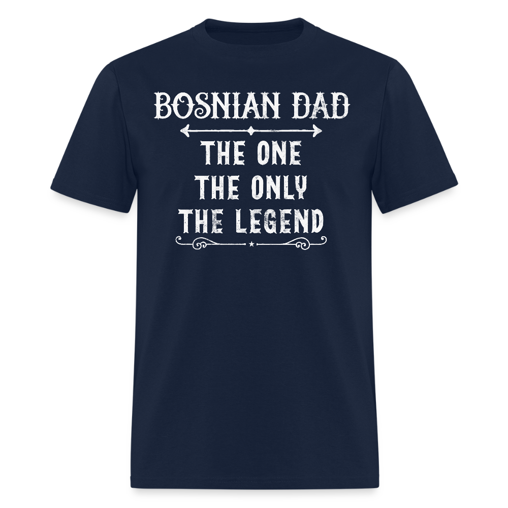 The Legend Bosnian Dad Father’s Day T-Shirt - navy