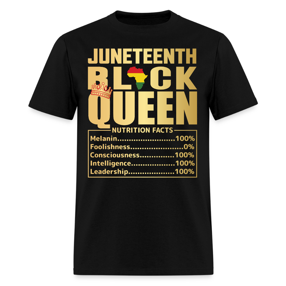 Juneteenth Black Queen African Heritage T-Shirt - black