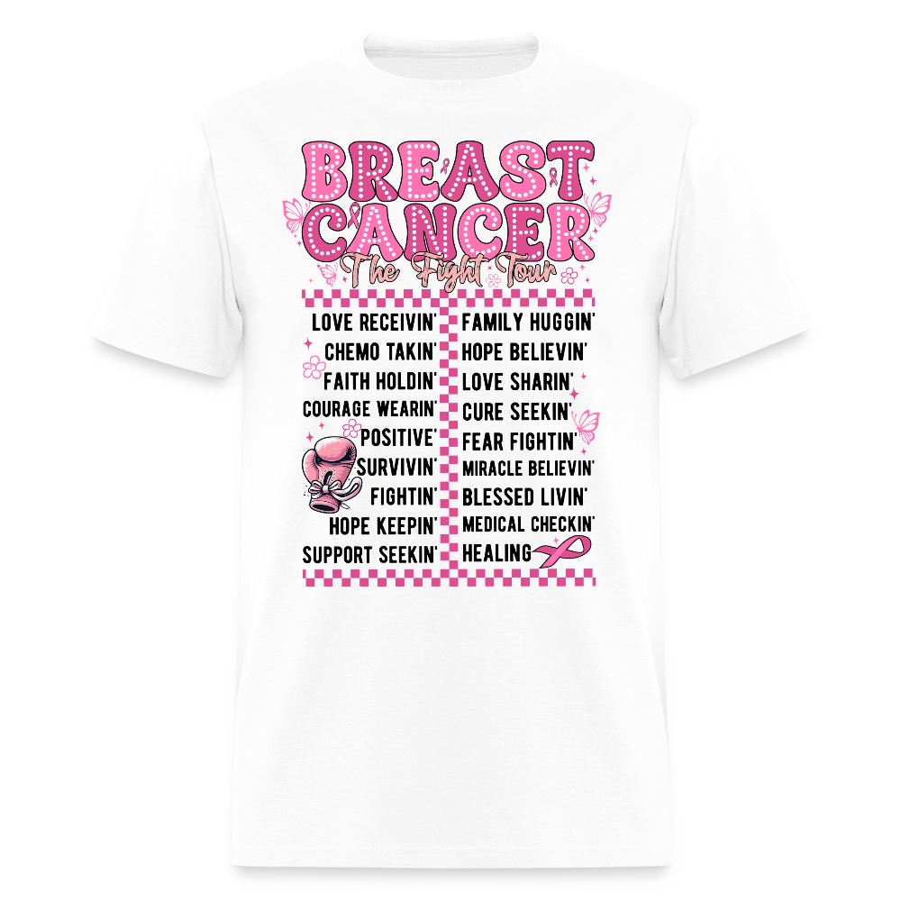 Support Breast Cancer Fighters T-Shirt - white