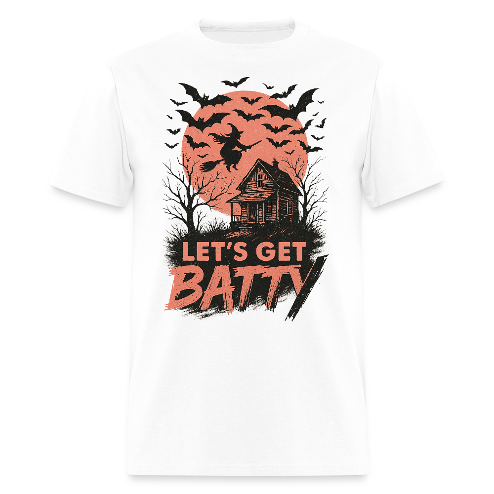 Let’s Get Batty Halloween Witch T-Shirt - white
