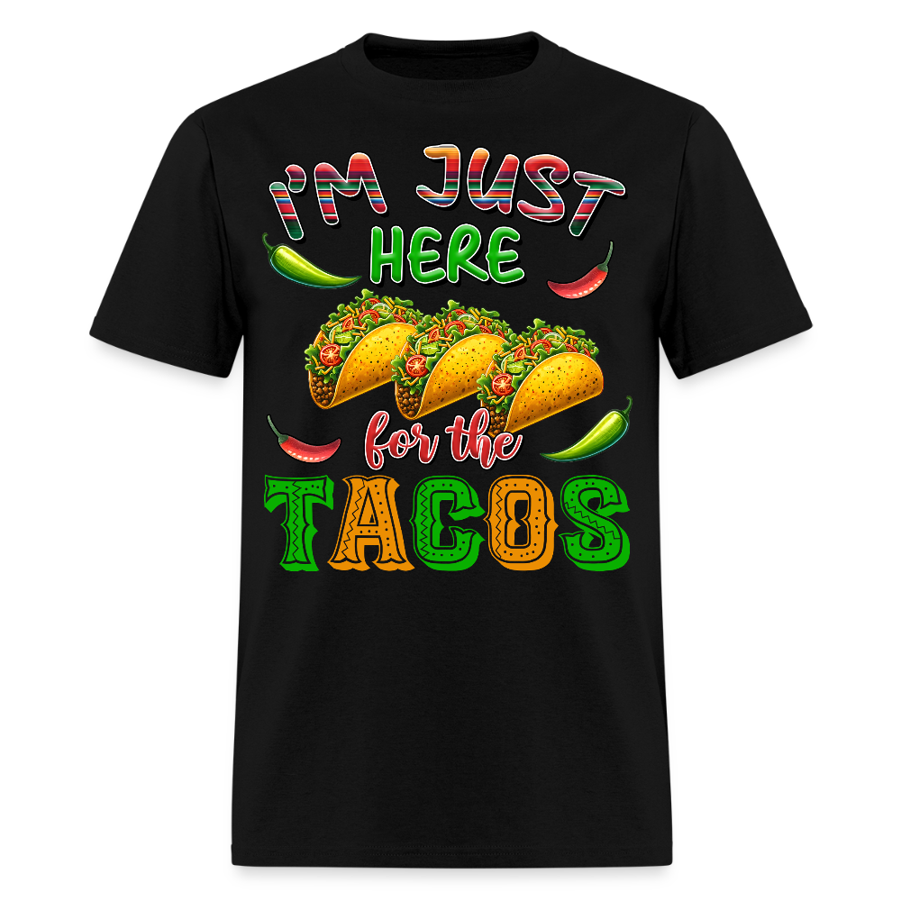 Mexican Food Graphic Tee For Taco Lovers Funny Tacos T-shirt - black