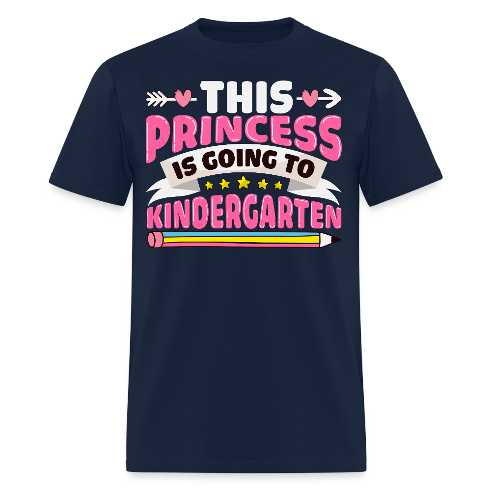 This Princess Is Going To Kindergarten T-Shirt - navy