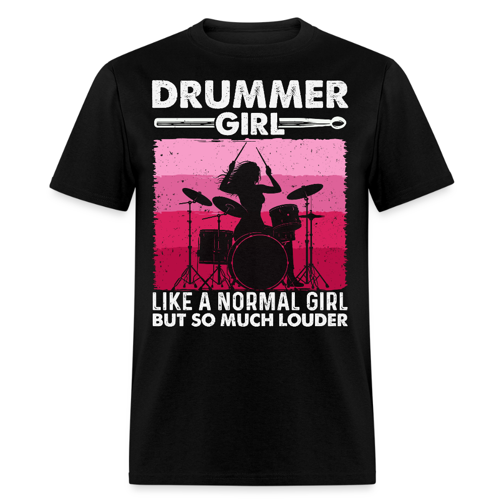 Gifts For Female Drummers Women T-shirt - black