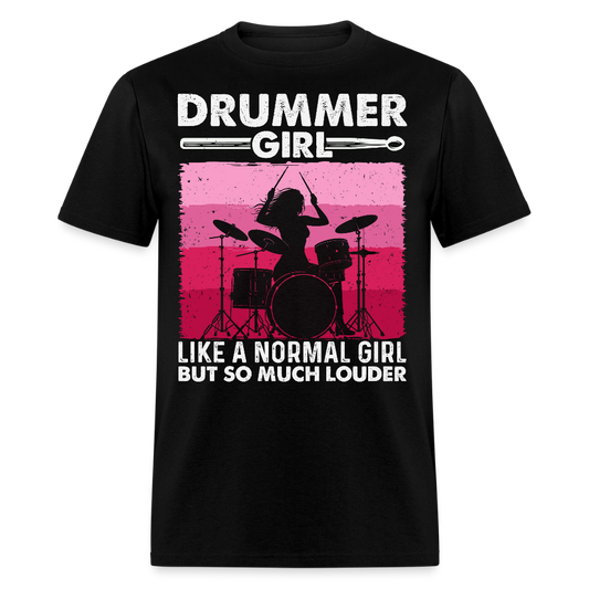 Gifts For Female Drummers Women T-shirt - black