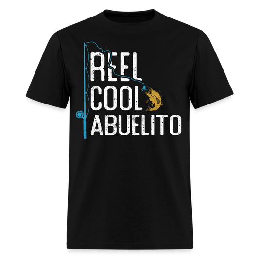 Reel Cool Abuelito Spanish Grandpa Fishing Gift T-shirt - black
