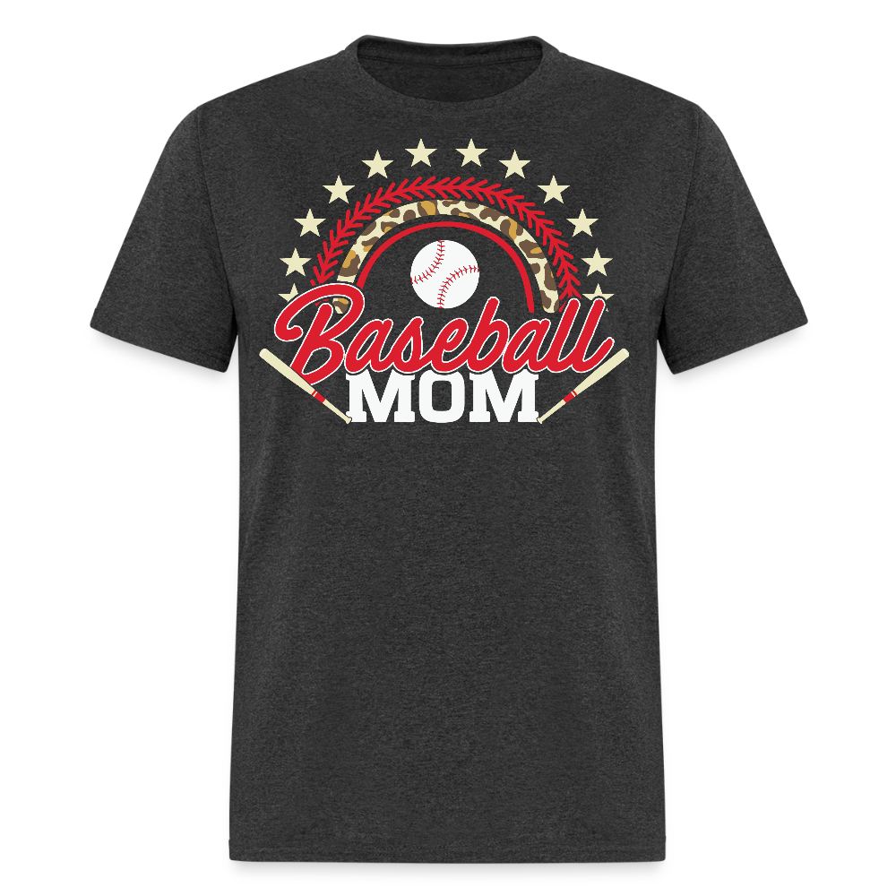Stylish Baseball Mom Apparel For Proud Mothers T-shirt - heather black