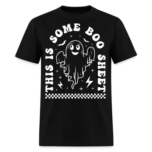 This Is Some Boo Sheet Funny Halloween Ghost T-Shirt - black