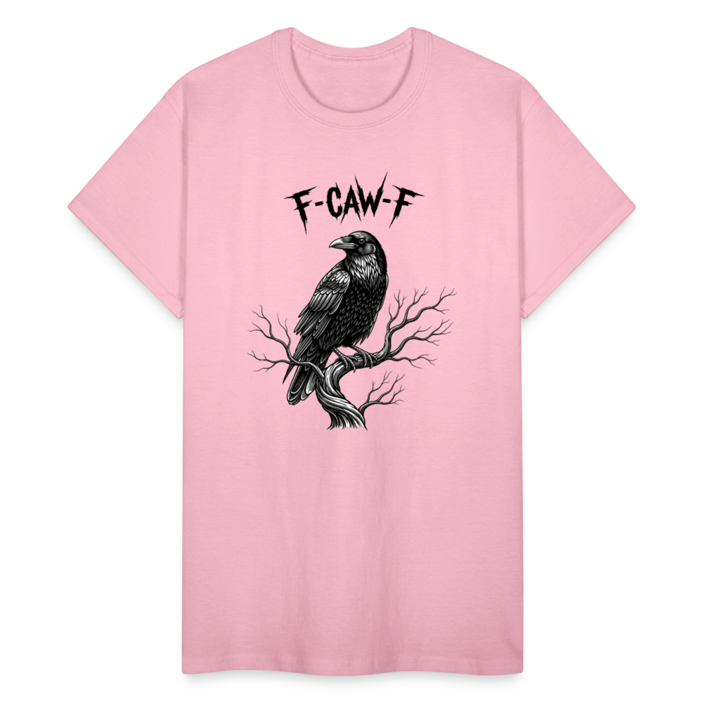 F-Caw-F Funny Black Crow For Bird Lover T-Shirt - light pink